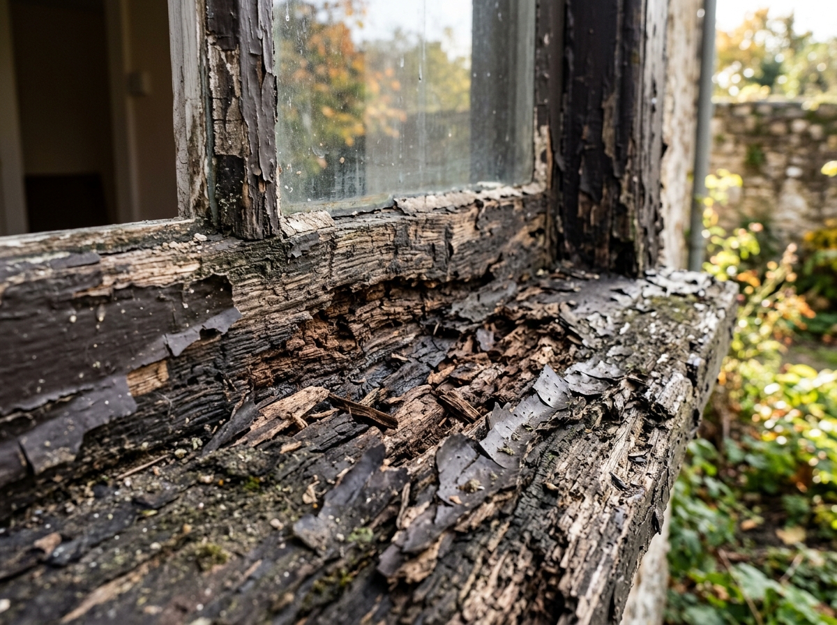 Voor renovatie - Aangetast houtrot